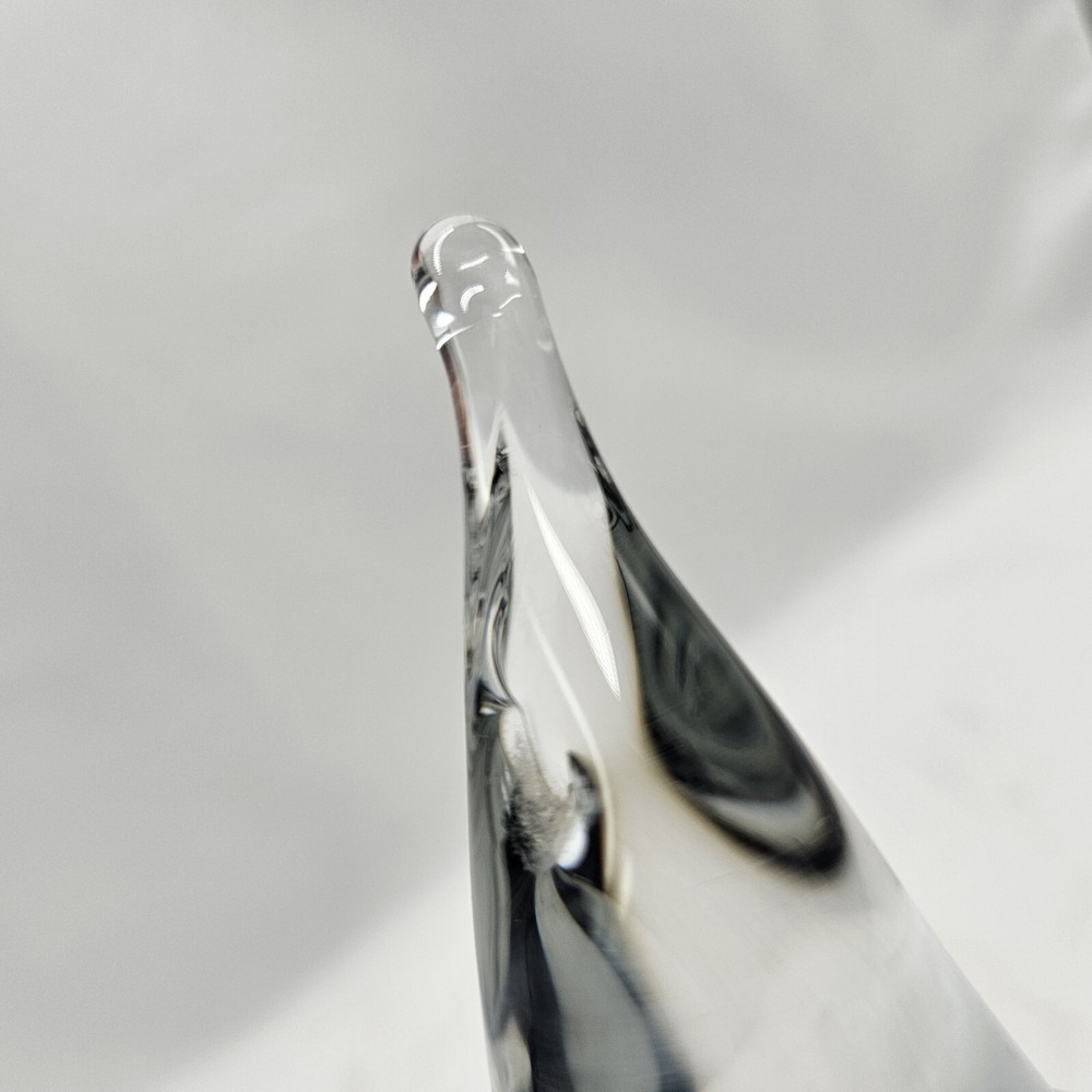 FM Konstglas Ronneby SWEDEN‎  Crystal Penguin Glass Figure 7" Tall signed - Picture 11 of 14